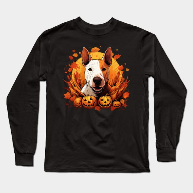 Halloween Bullterrier Long Sleeve T-Shirt by NatashaCuteShop